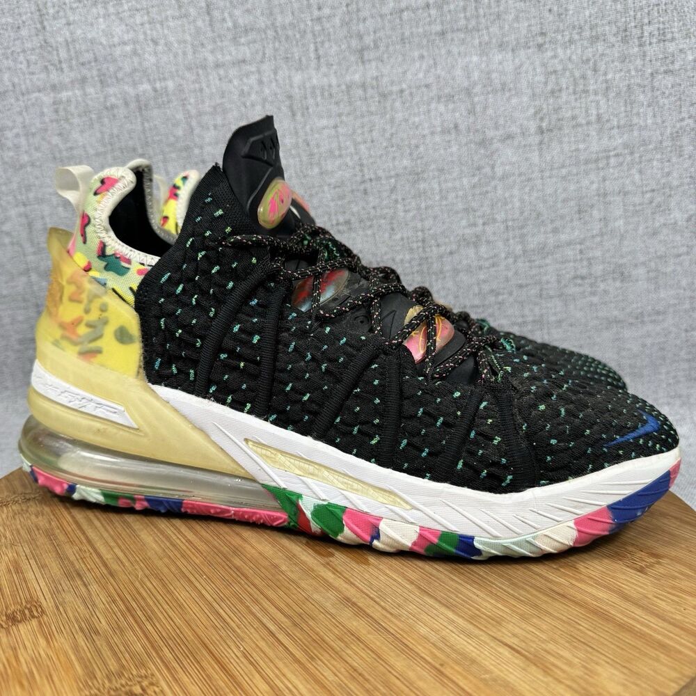 Nike LeBron 18 Basketball Shoes Sneakers Men's 12 Multicolor James Gang